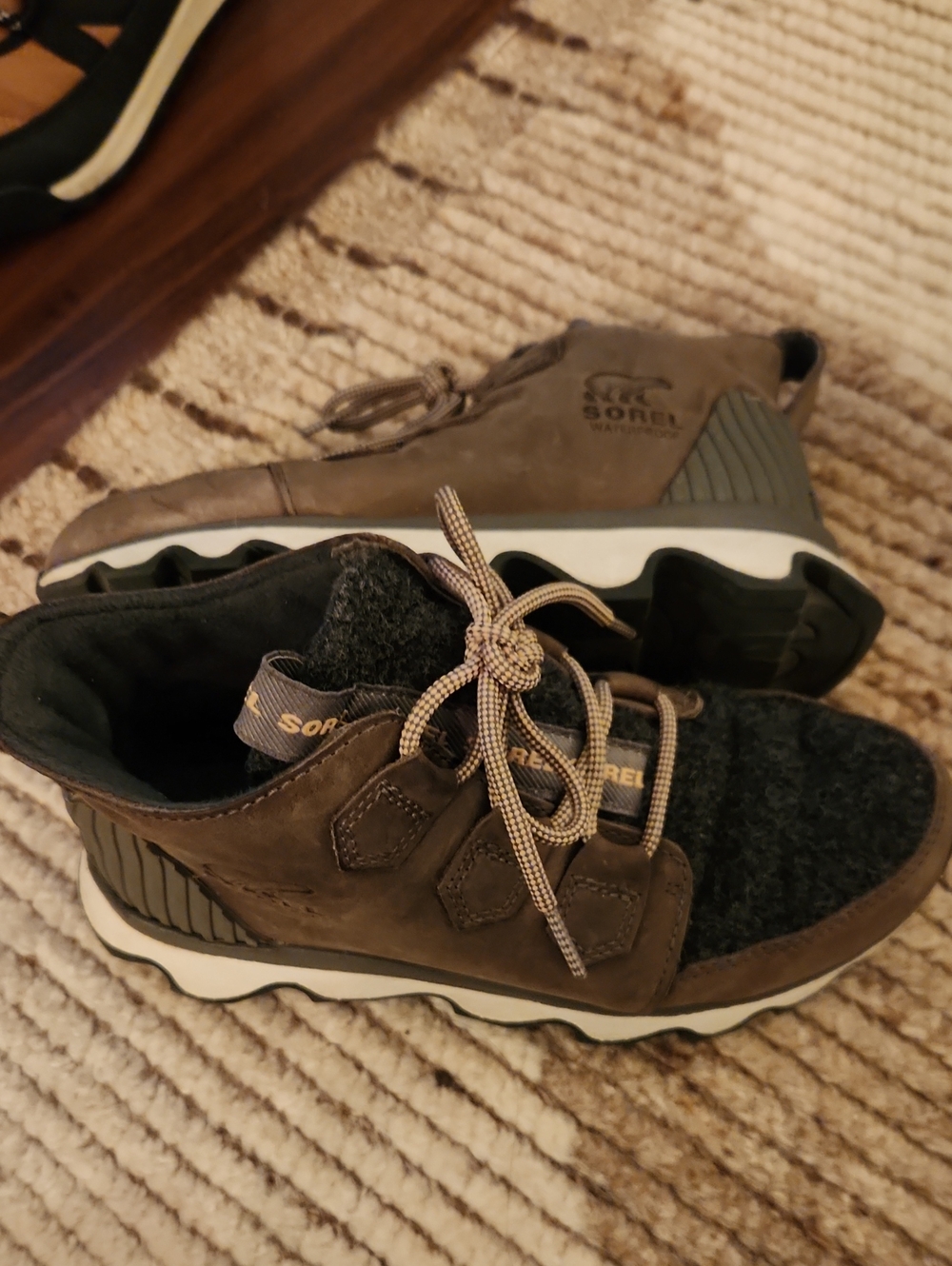 Sorel Women's Taupe and Dark Gray Chukka Boots